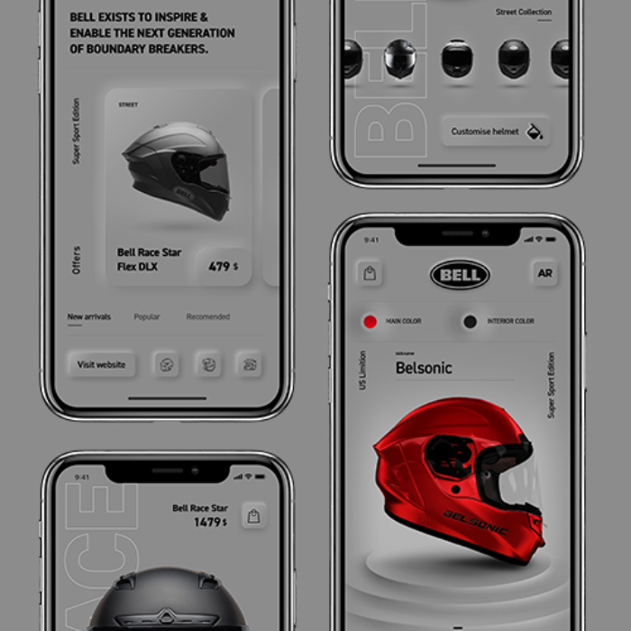 Bell AR Helmet - UX/UI Design | AR/VR/SPATIAL | Marek Dąbrowski