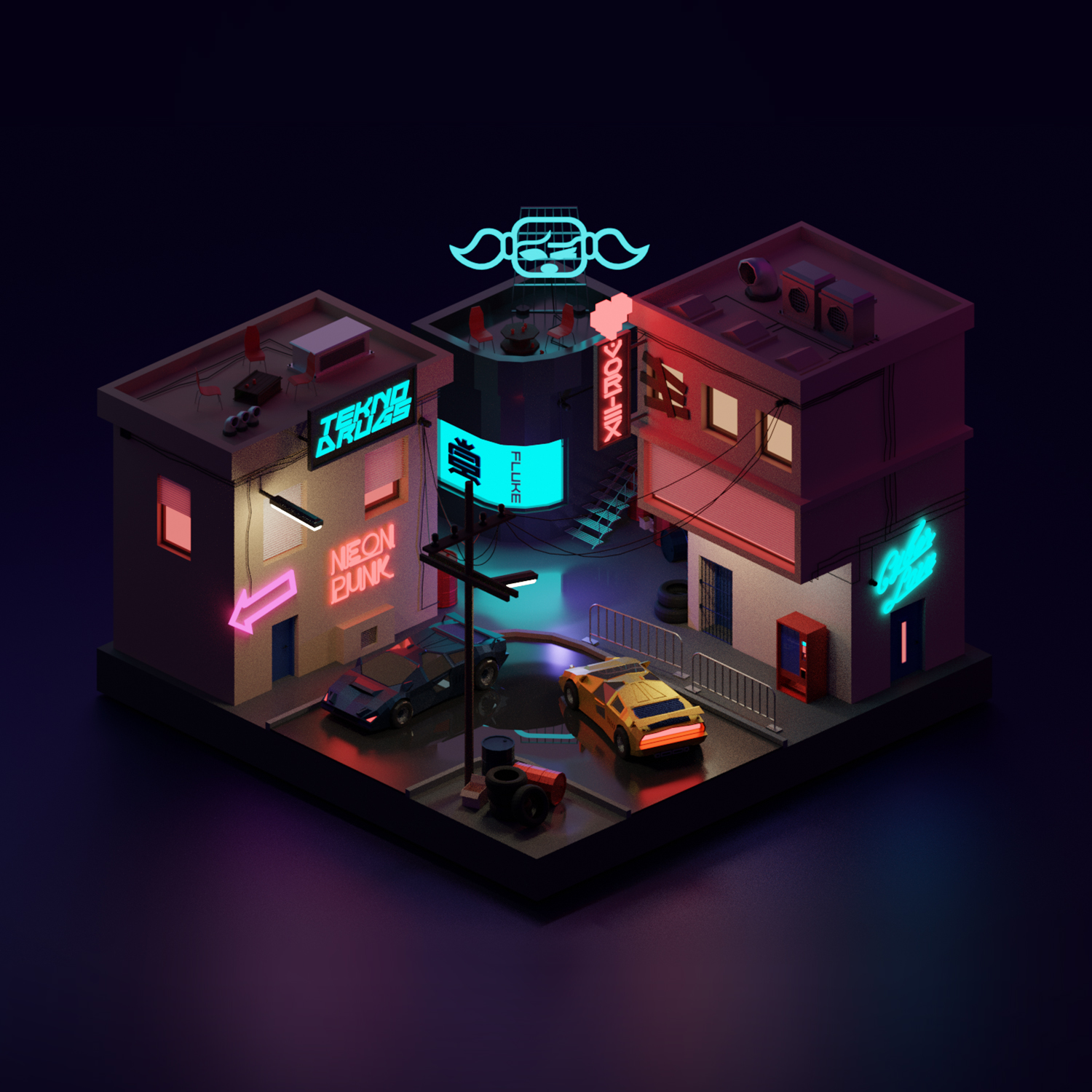 LowPoly 3d Ilustration