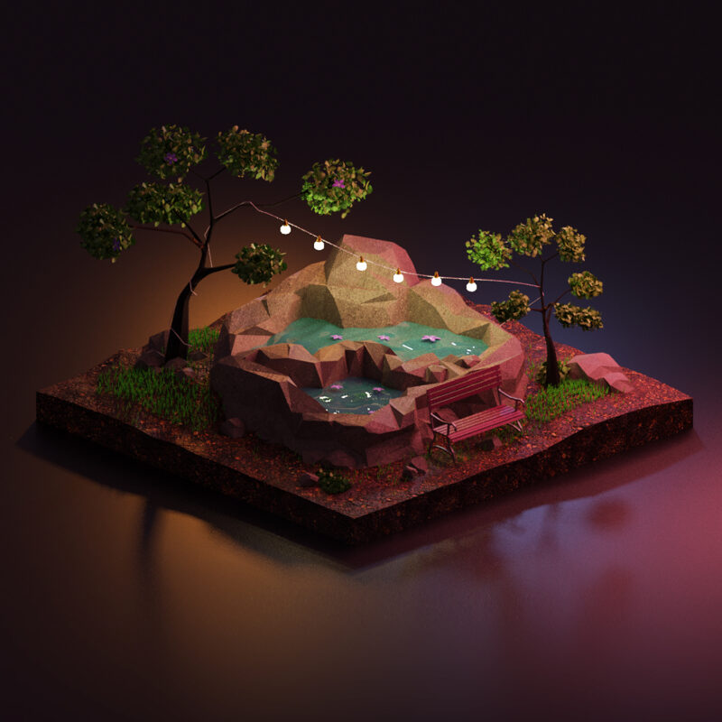 LowPoly 3d Ilustration